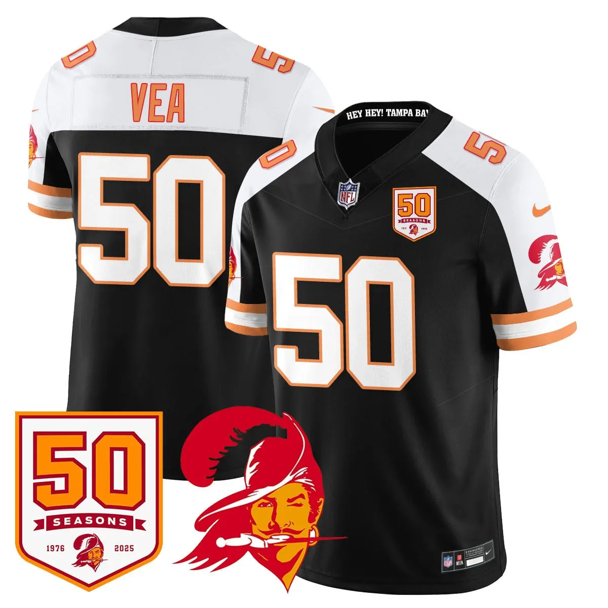 Tampa Bay Buccaneers Nike Vapor Limited Stitched Jersey - White - Image 6