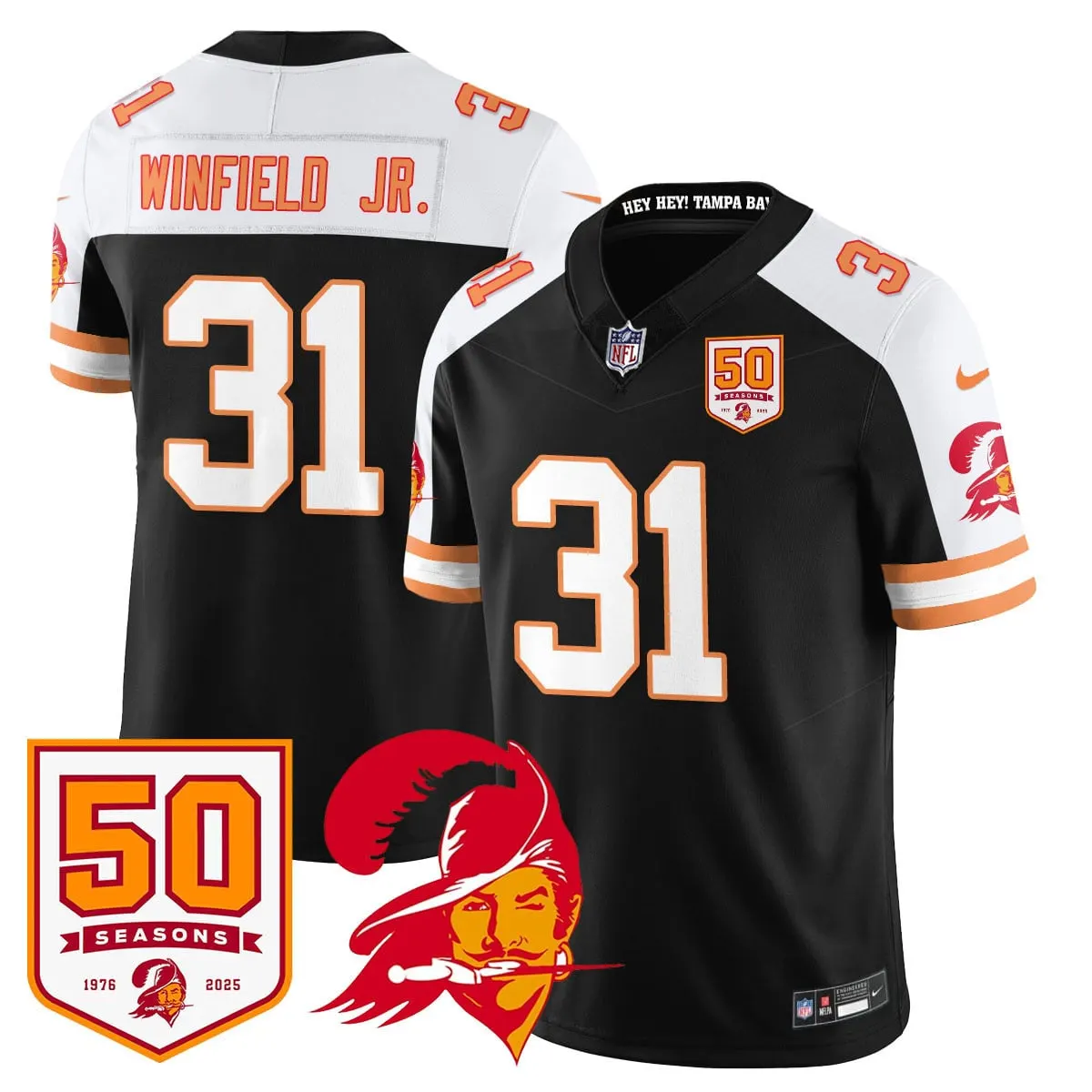 Tampa Bay Buccaneers Nike Vapor Limited Stitched Jersey - White - Image 7