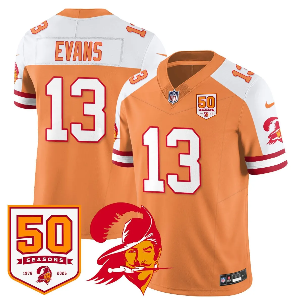Tampa Bay Buccaneers Nike Vapor Limited Stitched Jersey - White - Image 16