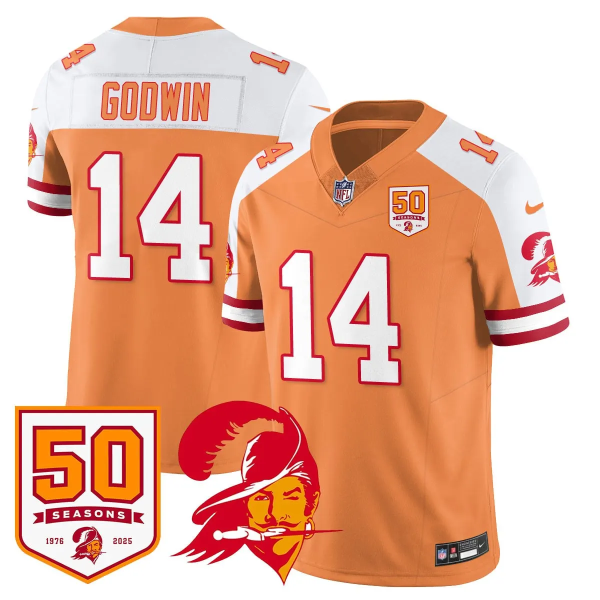 Tampa Bay Buccaneers Nike Vapor Limited Stitched Jersey - White - Image 17