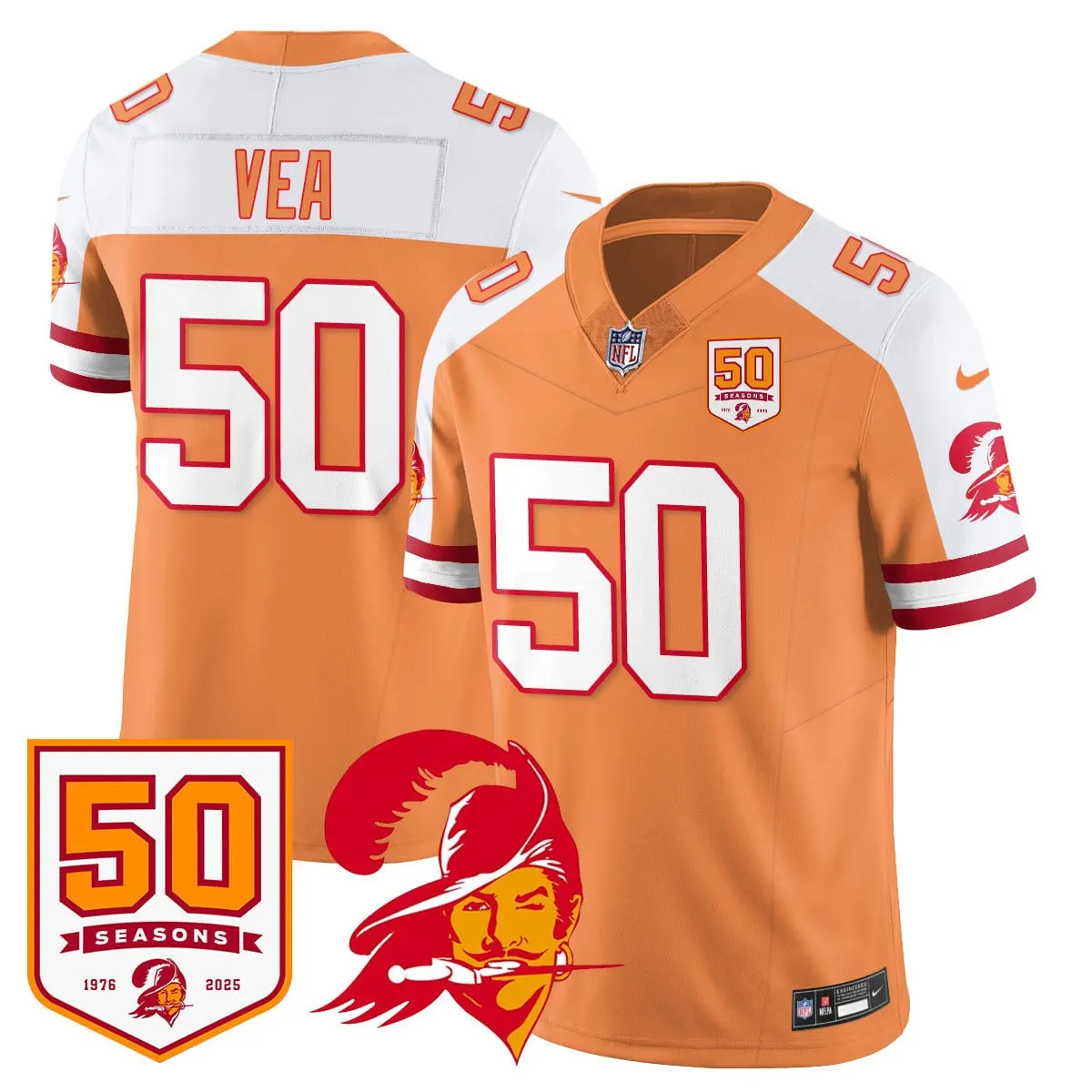 Tampa Bay Buccaneers Nike Vapor Limited Stitched Jersey - White - Image 20