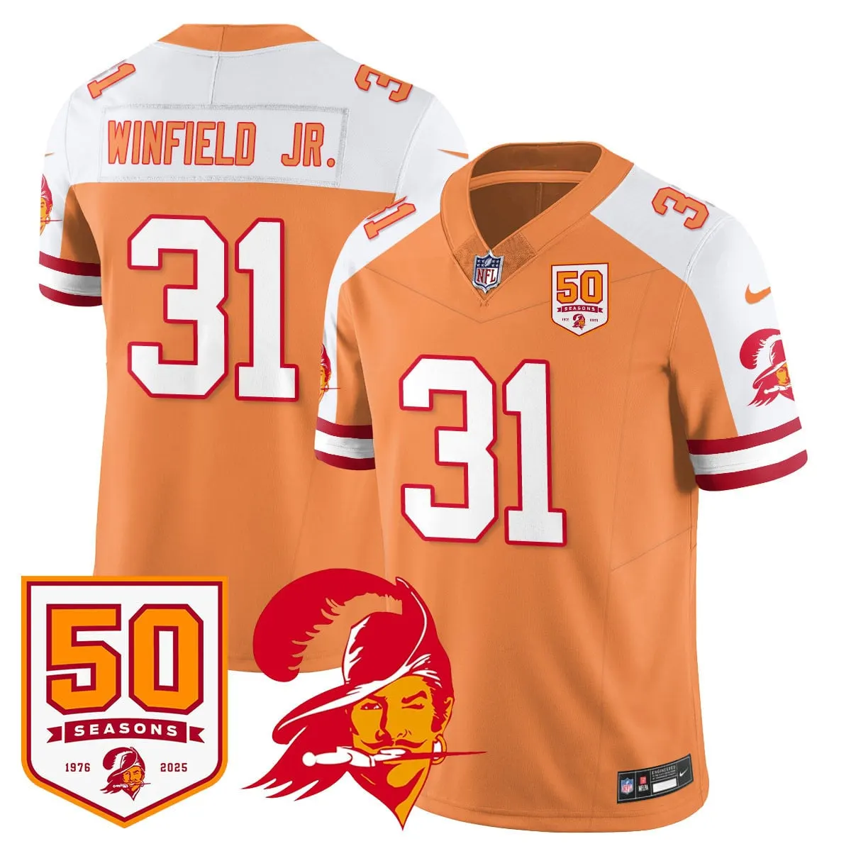 Tampa Bay Buccaneers Nike Vapor Limited Stitched Jersey - White - Image 21