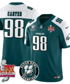 Philadelphia Eagles Nike Super Bowl LIX Champions Stitched Jersey - Kelly Green - Image 3