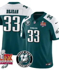 Philadelphia Eagles Nike Super Bowl LIX Champions Stitched Jersey - Kelly Green - Image 5