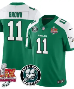 Philadelphia Eagles Nike Super Bowl LIX Champions Stitched Jersey - Kelly Green - Image 12