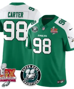 Philadelphia Eagles Nike Super Bowl LIX Champions Stitched Jersey - Kelly Green - Image 13