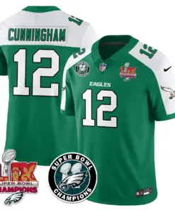 Philadelphia Eagles Nike Super Bowl LIX Champions Stitched Jersey - Kelly Green - Image 14
