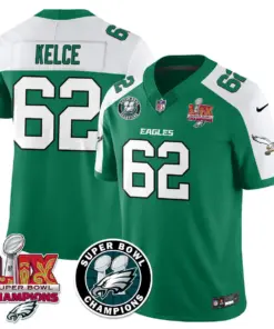 Philadelphia Eagles Nike Super Bowl LIX Champions Stitched Jersey - Kelly Green - Image 18