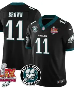 Philadelphia Eagles Nike Super Bowl LIX Champions Stitched Jersey - Kelly Green - Image 22