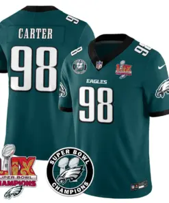 Philadelphia Eagles Nike Super Bowl LIX Champions Stitched Jersey - Kelly Green - Image 33