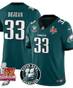 Philadelphia Eagles Nike Super Bowl LIX Champions Stitched Jersey - Kelly Green - Image 35