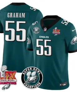 Philadelphia Eagles Nike Super Bowl LIX Champions Stitched Jersey - Kelly Green - Image 36