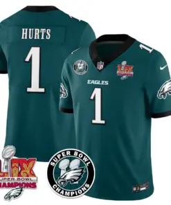 Philadelphia Eagles Nike Super Bowl LIX Champions Stitched Jersey - Kelly Green - Image 37
