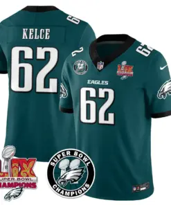 Philadelphia Eagles Nike Super Bowl LIX Champions Stitched Jersey - Kelly Green - Image 38