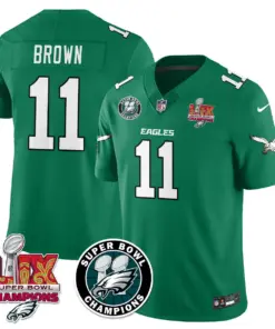 Philadelphia Eagles Nike Super Bowl LIX Champions Stitched Jersey - Kelly Green - Image 42