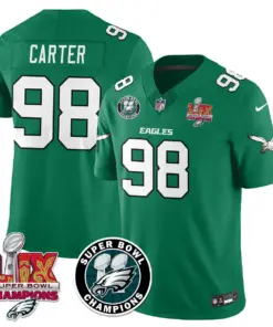 Philadelphia Eagles Nike Super Bowl LIX Champions Stitched Jersey - Kelly Green - Image 43