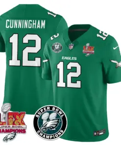 Philadelphia Eagles Nike Super Bowl LIX Champions Stitched Jersey - Kelly Green - Image 44