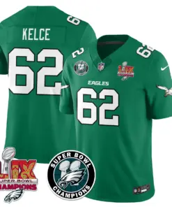 Philadelphia Eagles Nike Super Bowl LIX Champions Stitched Jersey - Kelly Green - Image 48