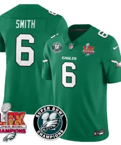 Philadelphia Eagles Nike Super Bowl LIX Champions Stitched Jersey - Kelly Green - Image 49