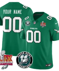 Philadelphia Eagles Nike Super Bowl LIX Champions Stitched Jersey - Kelly Green - Image 50