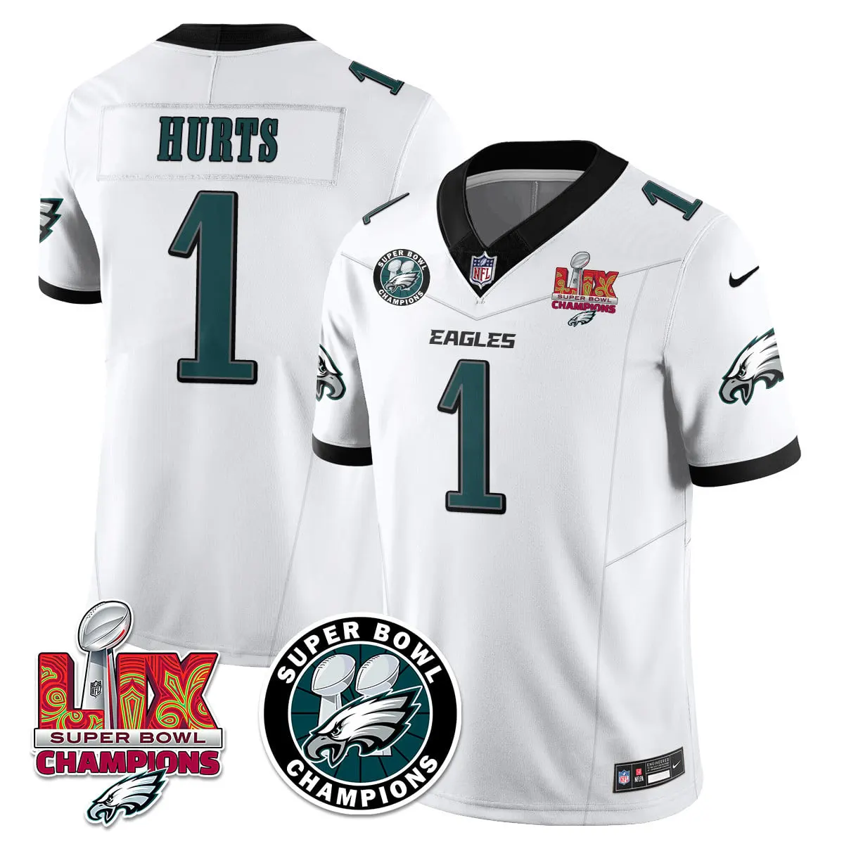 Philadelphia Eagles Nike Super Bowl LIX Champions Stitched Jersey - Kelly Green - Image 54