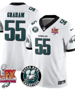 Philadelphia Eagles Nike Super Bowl LIX Champions Stitched Jersey - Kelly Green - Image 59