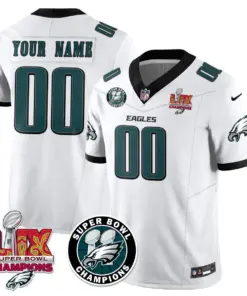 Philadelphia Eagles Nike Super Bowl LIX Champions Custom Stitched Jersey - Kelly Green - Image 6
