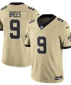 New Orleans Saints Nike Alternate Golds Vapor Limited Stitched Jersey - Gold - Image 9