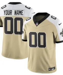 New Orleans Saints Nike Alternate Golds Vapor Custom Limited Stitched Jersey - Tan