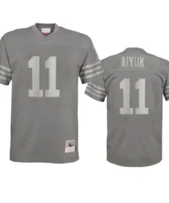 Brandon Aiyuk San Francisco 49ers Mitchell & Ness Metal Replica Jersey - Grey