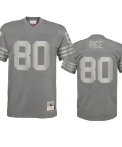 Jerry Rice San Francisco 49ers Mitchell & Ness Metal Replica Jersey - Grey