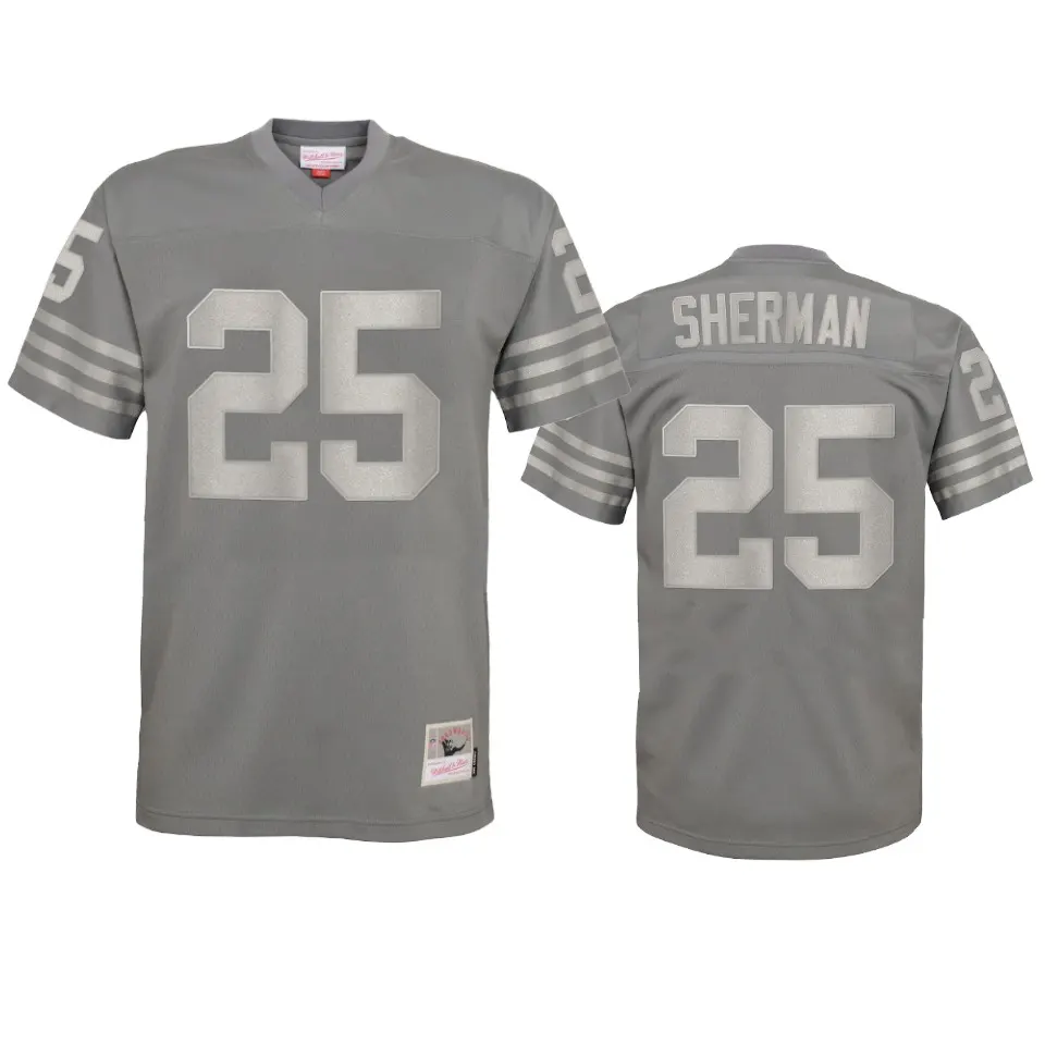Richard Sherman San Francisco 49ers Mitchell & Ness Metal Replica Jersey - Grey