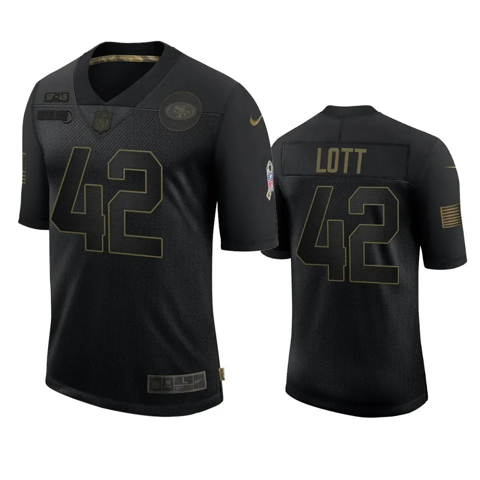 Ronnie Lott San Francisco 49ers Nike 2020 Salute to Service Retired Player Jersey - Black