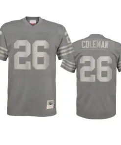 Tevin Coleman San Francisco 49ers Mitchell & Ness Metal Replica Jersey - Grey