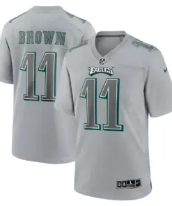 Alternative view of A.J. Brown Philadelphia Eagles Nike Atmosphere Fashion Game Jersey - Gray