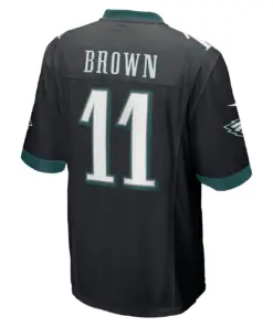 A.J. Brown Philadelphia Eagles Nike Game Jersey - Black - Image 4