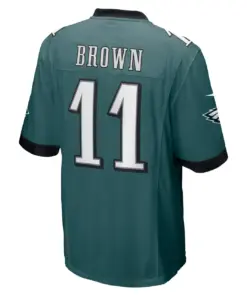 A.J. Brown Philadelphia Eagles Nike Super Bowl LVII Patch Game Jersey - Midnight Green - Image 4
