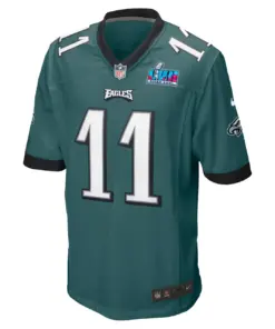 A.J. Brown Philadelphia Eagles Nike Super Bowl LVII Patch Game Jersey - Midnight Green - Image 3