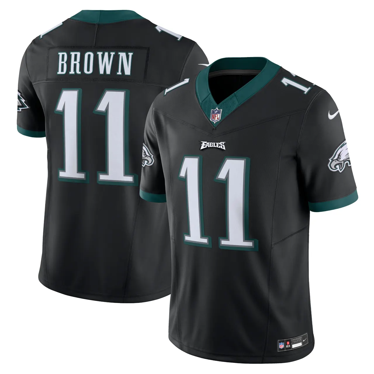 A.J. Brown Philadelphia Eagles Nike Vapor F.U.S.E. Limited Jersey - Black - Image 2
