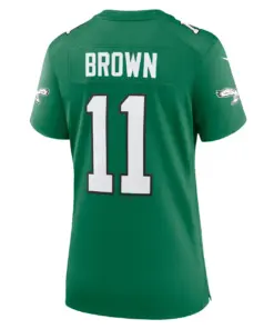 A.J. Brown Philadelphia Eagles Nike Women's Alternate Player Game Jersey - Kelly Green - Image 4