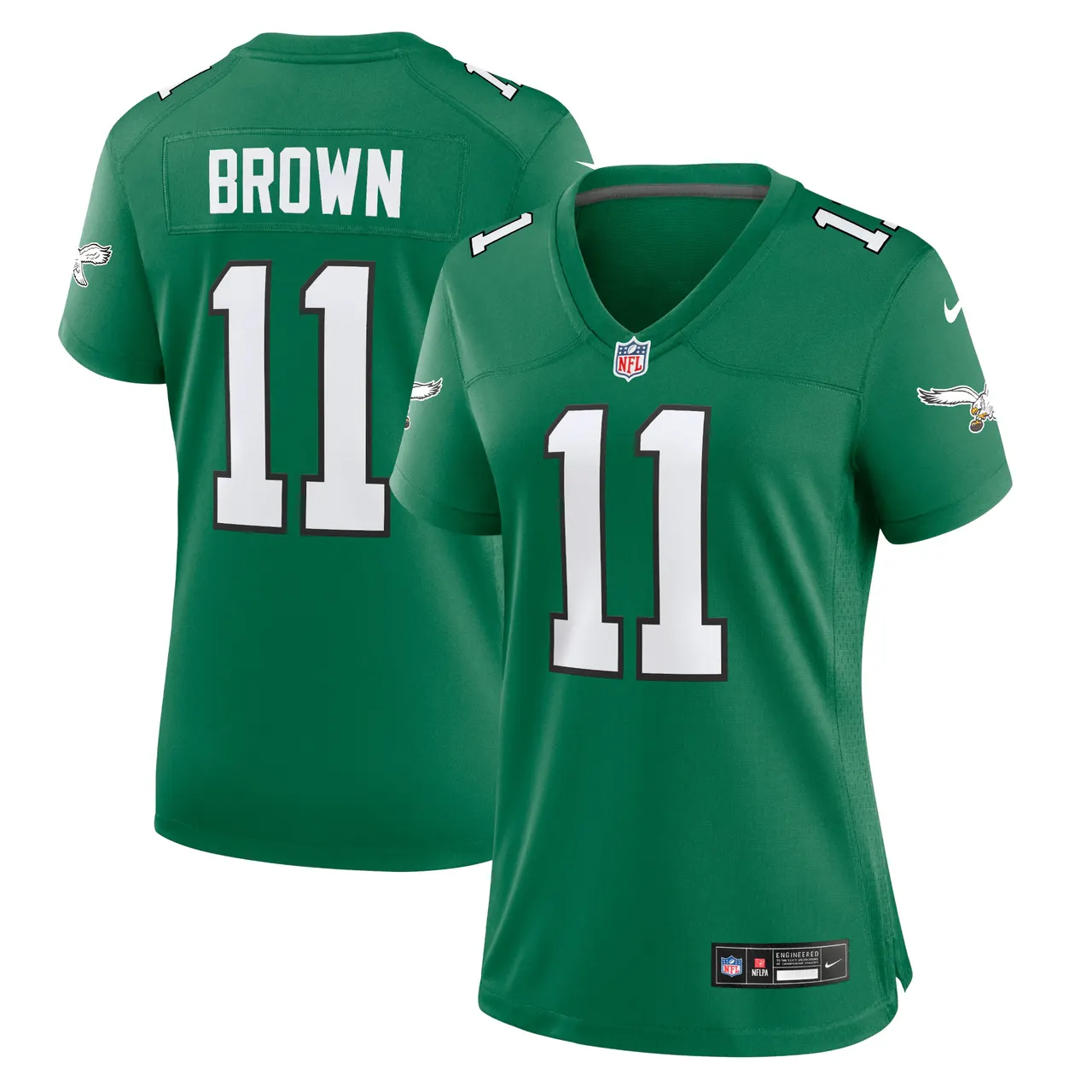 A.J. Brown Philadelphia Eagles Nike Women's Alternate Player Game Jersey - Kelly Green - Image 2