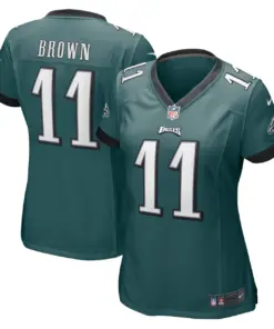 A.J. Brown Philadelphia Eagles Nike Women's Player Game Jersey - Black - Image 9