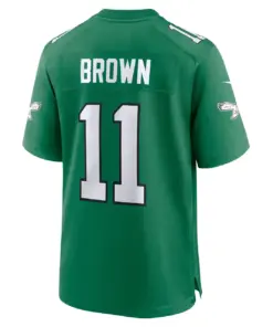 A.J. Brown Philadelphia Eagles Nike Youth Alternate Player Game Jersey - Kelly Green - Image 4