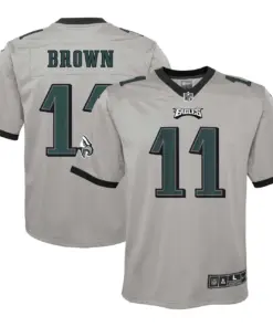 A.J. Brown Philadelphia Eagles Nike Youth Inverted Game Jersey - Silver