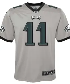 A.J. Brown Philadelphia Eagles Nike Youth Inverted Game Jersey - Silver - Image 3