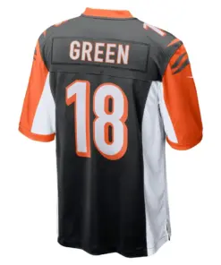 A.J. Green Cincinnati Bengals Nike 50th Anniversary Patch Game Jersey - Black - Image 3