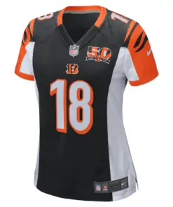 Alternative view of A.J. Green Cincinnati Bengals Nike Women's 50th Anniversary Patch Game Jersey - Black
