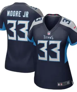 Alternative view of A.J. Moore Jr. Tennessee Titans Nike Women's Player Game Jersey - Navy