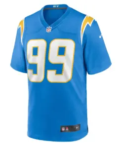 Aaron Crawford Los Angeles Chargers Nike Home Game Player Jersey - Powder Blue - Image 3