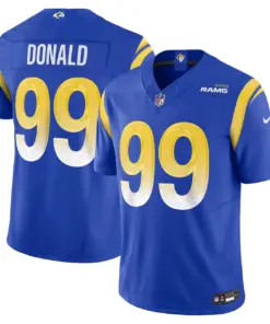Alternative view of Aaron Donald Los Angeles Rams Nike Vapor F.U.S.E. Limited Jersey - Royal Blue